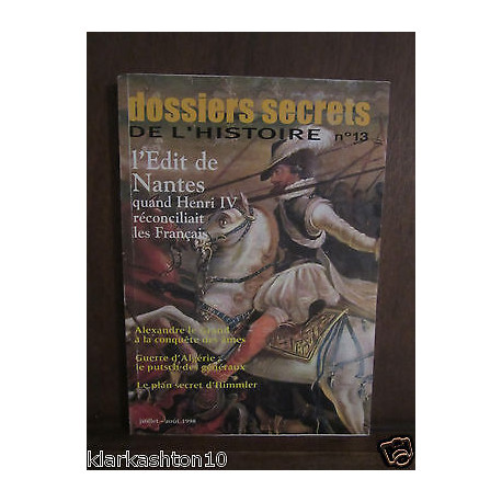 dossiers secrets DE lhistoire n13 juillet aout 1998