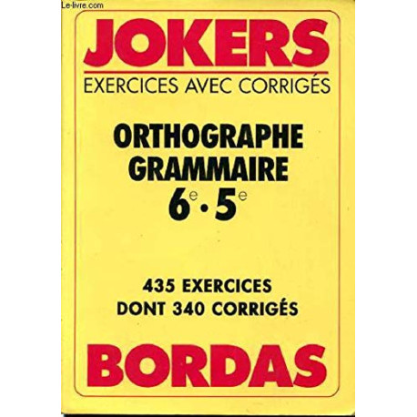 JOKE.652 ORTH.GRAM.6/5 (Ancienne Edition) JOKE.652 ORTH.GRAM.6/5 (Ancienne Edition)