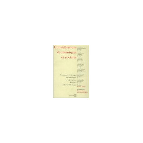 Considérations économiques et sociales: Trente experts... Considérations économiques et sociales: Trente experts...