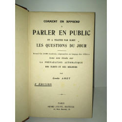 Emile Amet COMMENT ON APPREND A PARLER EN PUBLIC Henri Jouve DISCOURS