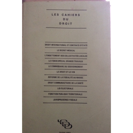 LES CAHIERS DU DROIT - DROIT INTERNATIONAL ET CONTRATS D'ETATS LES CAHIERS DU DROIT - DROIT INTERNATIONAL ET CONTRATS D'ETATS