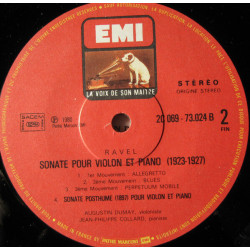 Sonate Pour Violon Et Piano / Sonate Posthume Pour Violon Et Piano...