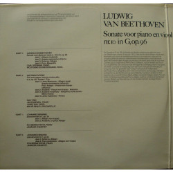 Sonate Voor Piano En Viool Nr. 1 In G Op. 96 / Trio Voor Piano...