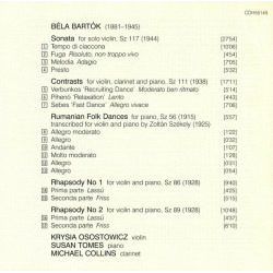 Sonata For Unaccompanied Violin / Two Rhapsodies / Romanian Folk...