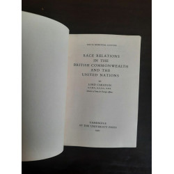caradon Race Relations in the British Commonwealth and the
