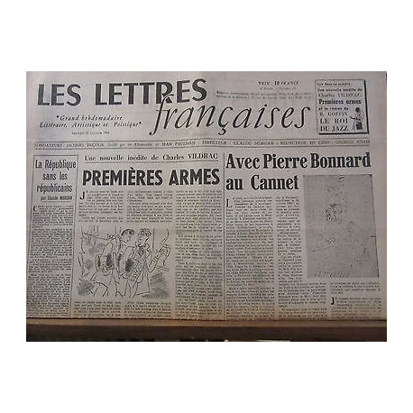 Les Lettres Françaises n131 25 Octobre 1946 paulhan peynet effel l...