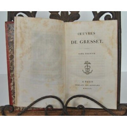 OEUVRES DE GRESSET 1811 chez Ant. Aug. Renouard Tome 1 Reliure...