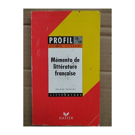 Mémento de littérature Française hatier Mémento de littérature Française hatier
