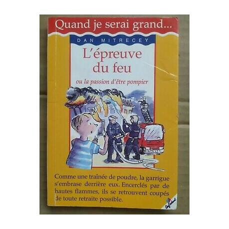 Dan Mitrecey L'épreuve du Feu ou la passion d'être pompier cerf volant