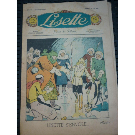 Lisette n15 18ème année Dimanche 10 avril 1938 Linette s'envole