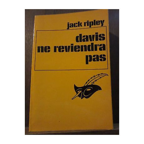 Jack Ripley David ne reviendra pas Le Masque N1257 Champs-Elysées