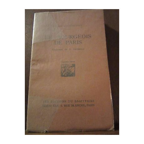 Fédor dostoïevsky le Bourgeois de paris Aux