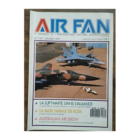 Air Fan Le Mensuel de L'aeronautique Militaire Nº 122 Janvier 1989