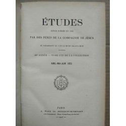 études revue fondée en 1856 Tome 174 175 176 177 4 tomes 1923 60e...