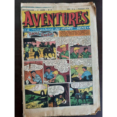Aventures Le Magazine des Jeunes Gens n 13 27 Mars 1950