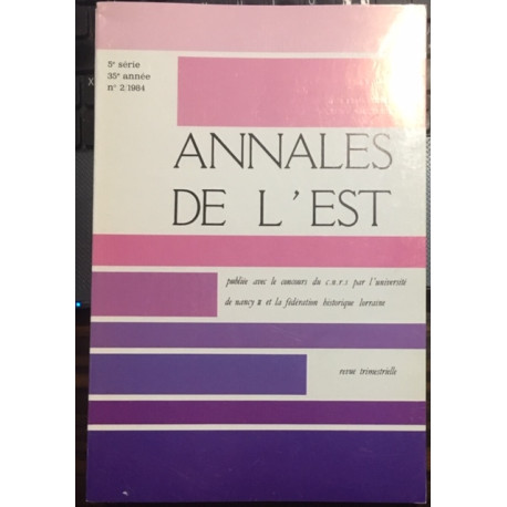 N°2/1984 REVUE TRIMESTRIELLE N°2/1984 REVUE TRIMESTRIELLE