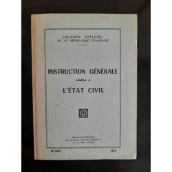 Instruction Générale relative à L'Etat Civil n 1043 1975