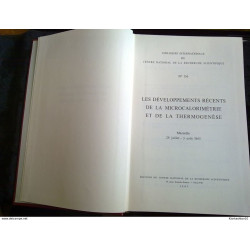 Les développements récents de la microcalorimétrie et de la...