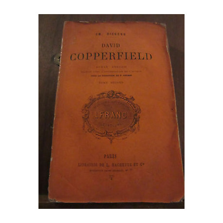 dickens David Copperfield Tome second Librairie Hachette et Cie