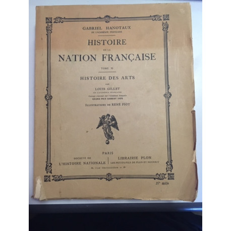 HISTOIRE DE LA NATION FRANCAISE TOME XI HISTOIRE DES ARTS PAR...