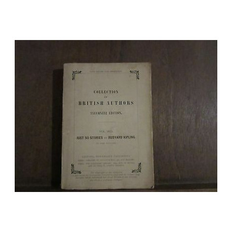 COLLECTION OF BRITISH authors JUST SO STORIES BY r KIPLING