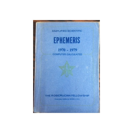 SIMPLIFIED SCIENTIFIC - EPHEMERIS - 1970-1979 COMPUTER CALCULATED SIMPLIFIED SCIENTIFIC - EPHEMERIS - 1970-1979 COMPUTER CALCULATED
