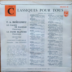 Le Calife De Bagdad / La Dame Blanche
