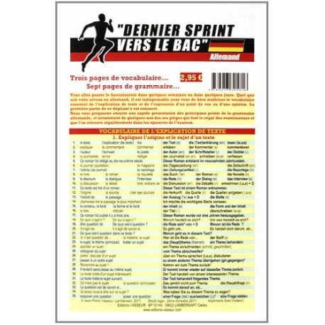 Dernier sprint vers le Bac ! : Allemand Dernier sprint vers le Bac ! : Allemand
