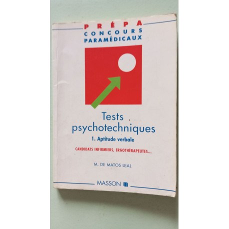 TESTS PSYCHOTECHNIQUES.: Volume 1 Aptitude verbale TESTS PSYCHOTECHNIQUES.: Volume 1 Aptitude verbale